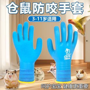 仓鼠防咬手套儿童鹦鹉宠物喂养猫咪狗狗园艺赶海双面防水安全防护