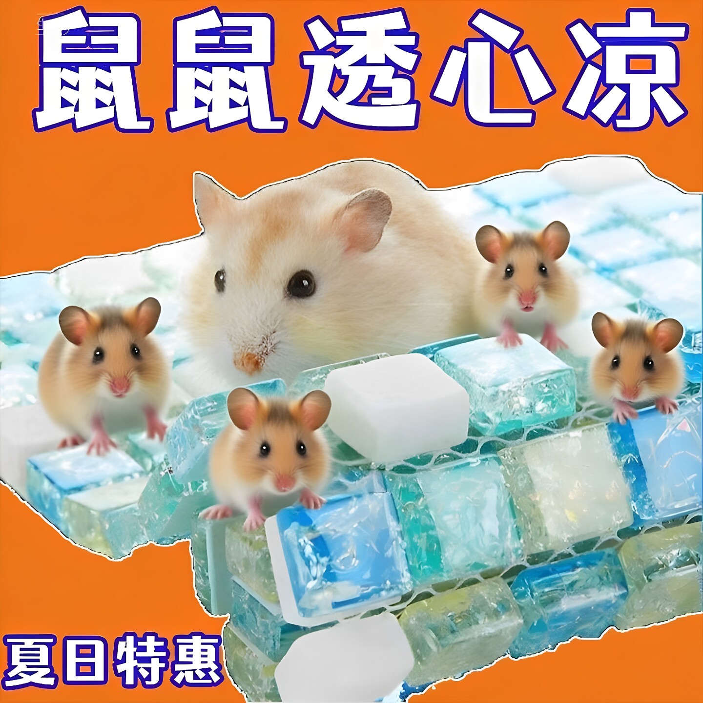 仓鼠用品冰垫夏天降温板神器冰窝兔子凉席金丝熊专用夏季散热冰屋
