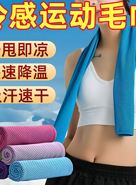 夏季冷感降温吸汗速干运动毛巾