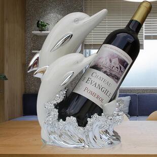 酒柜摆件客厅2025新款海豚红酒架摆件客厅餐厅酒柜装饰轻奢北欧风