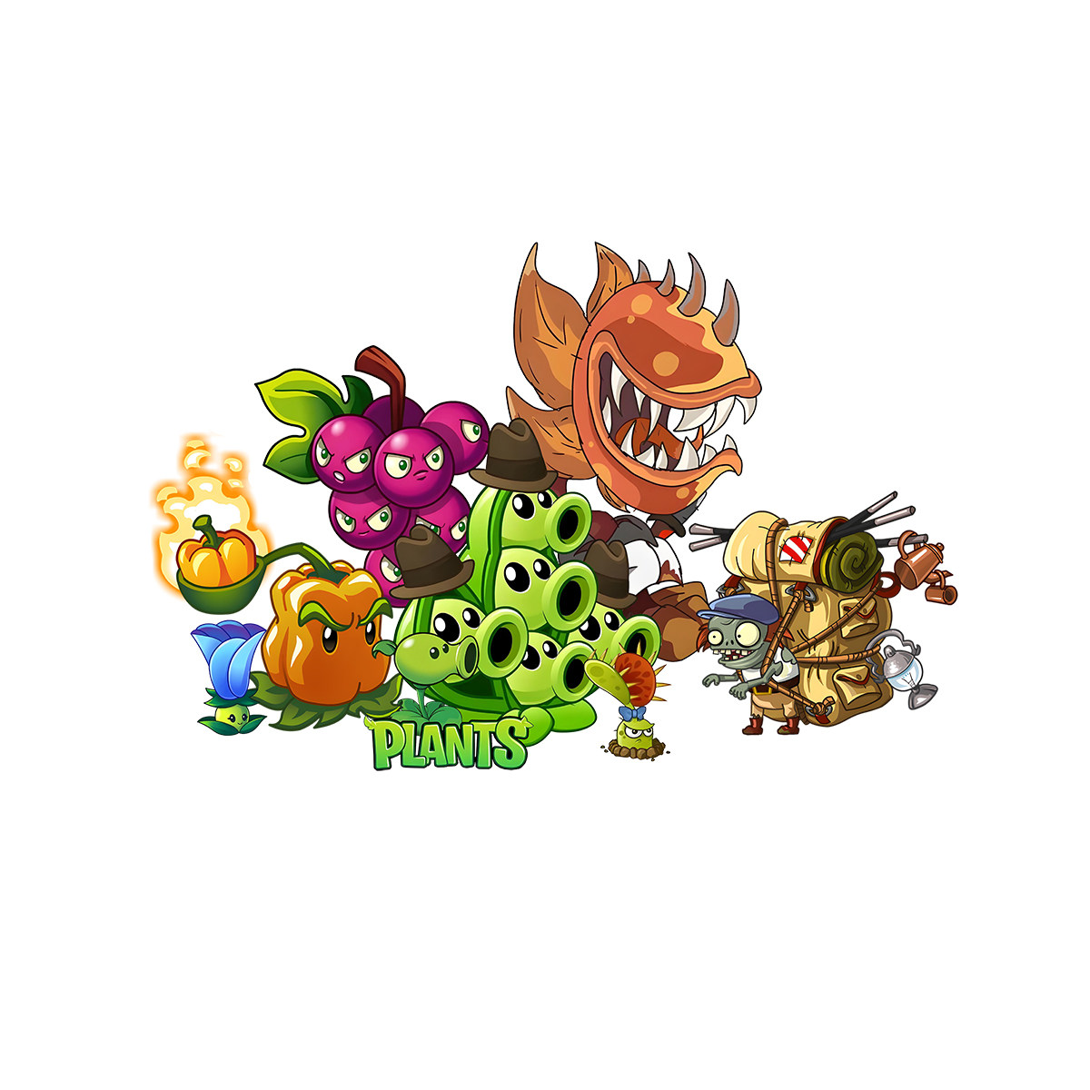 新款植物大战僵尸卡通动漫可水洗衣服热转印白墨烫画贴定制热转印