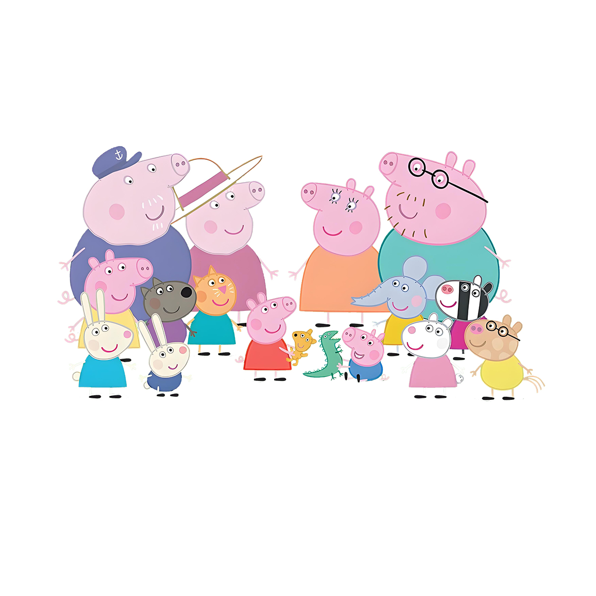 新款小猪佩奇卡通动漫可耐水洗衣服热转印白墨烫画定制贴满29包邮