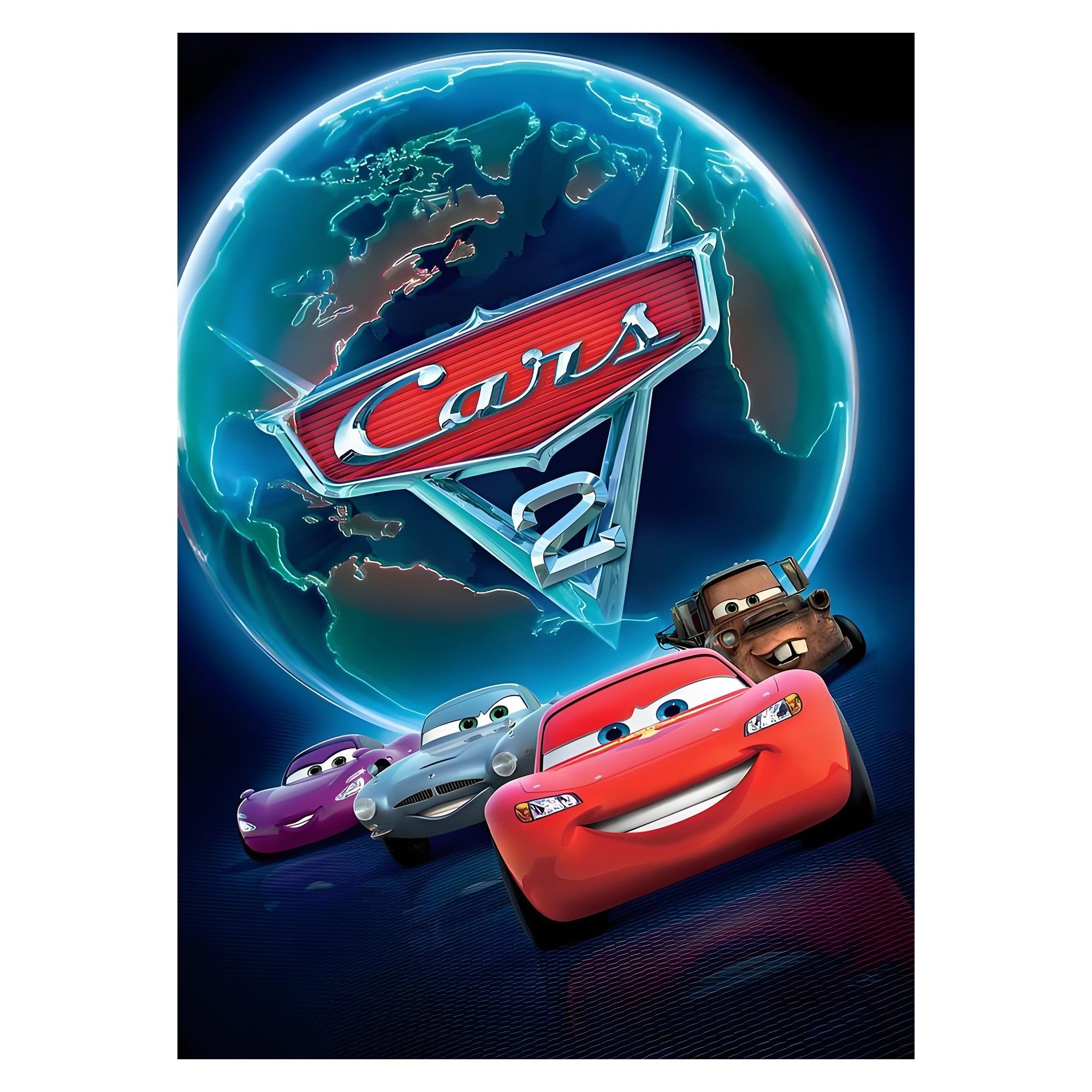 可爱动漫赛车闪电麦昆全景图耐水洗卫衣烫画贴定制麦昆热转印印花