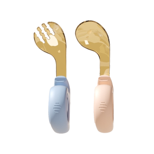 儿童弯头训练自主进食ppsu叉子宝宝学习吃饭专用辅食勺子婴儿餐具