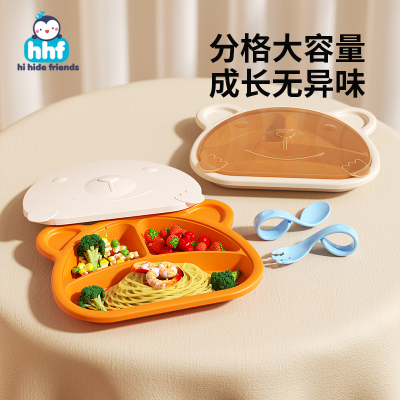 儿童餐盘宝宝家用分餐盘子幼儿园小孩子餐具防摔分格自主进食辅食