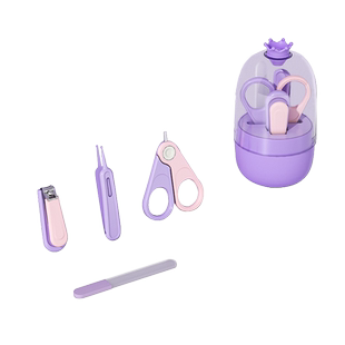 婴幼儿指甲剪新生儿专用儿童磨甲器初生宝宝护理工具防夹肉钳套装