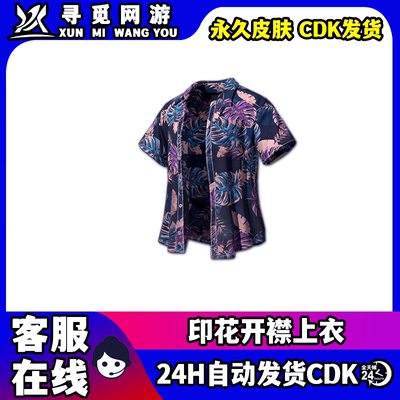 PUBG绝地求生印花开襟上衣吃鸡永久印花开襟上衣皮肤CDK兑换码