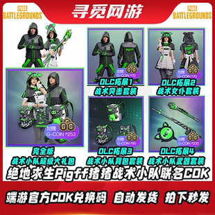 PUBG绝地求生Pigff猪芳芳战术小队联名战神衣柏林裤电磁背包CDK