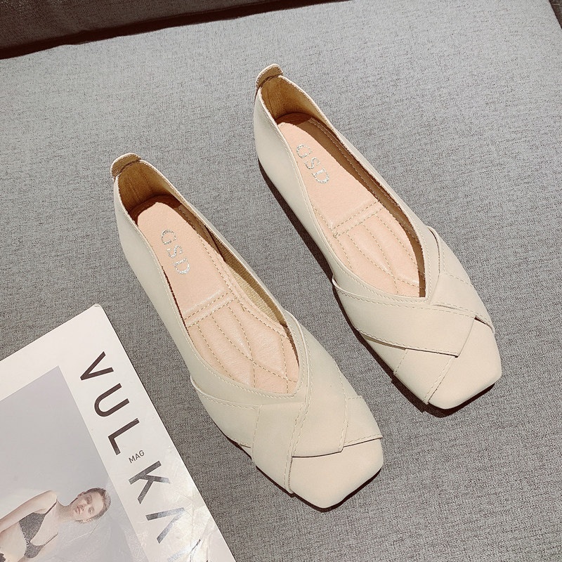 女式软底平底鞋2025新款春夏仙女风格浅口懒人豆豆鞋一步