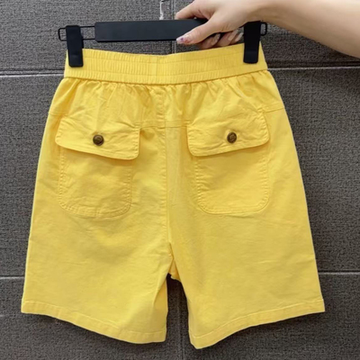夏季薄款水洗棉短裤女时尚洋气