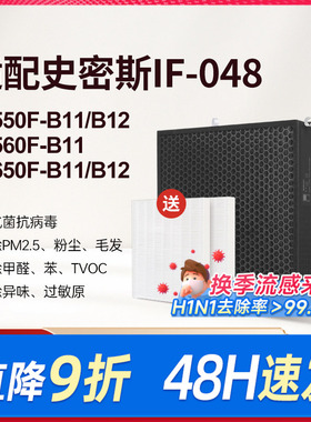IF-048适配AO史密斯空气净化器滤芯KJ550F-B11/B12过滤网KJ650F
