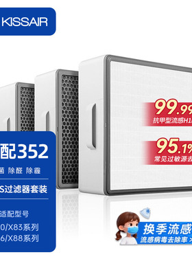 适配352空气净化器滤芯X80/X83C/X88C/X86C/X89C/Y100C除醛过滤网