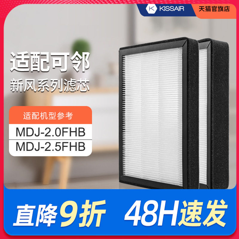 适配万科/可邻智慧新风除霾机MDJ-2.0FHB初效+高效滤网过滤芯套装
