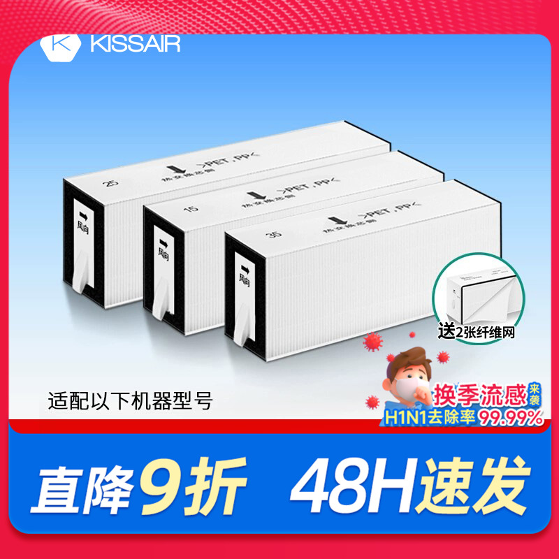 适配松下新风系统FY-E15/25/35PMA滤芯ZJD1C/ZJP1C滤网ZDP1C/ZY1C