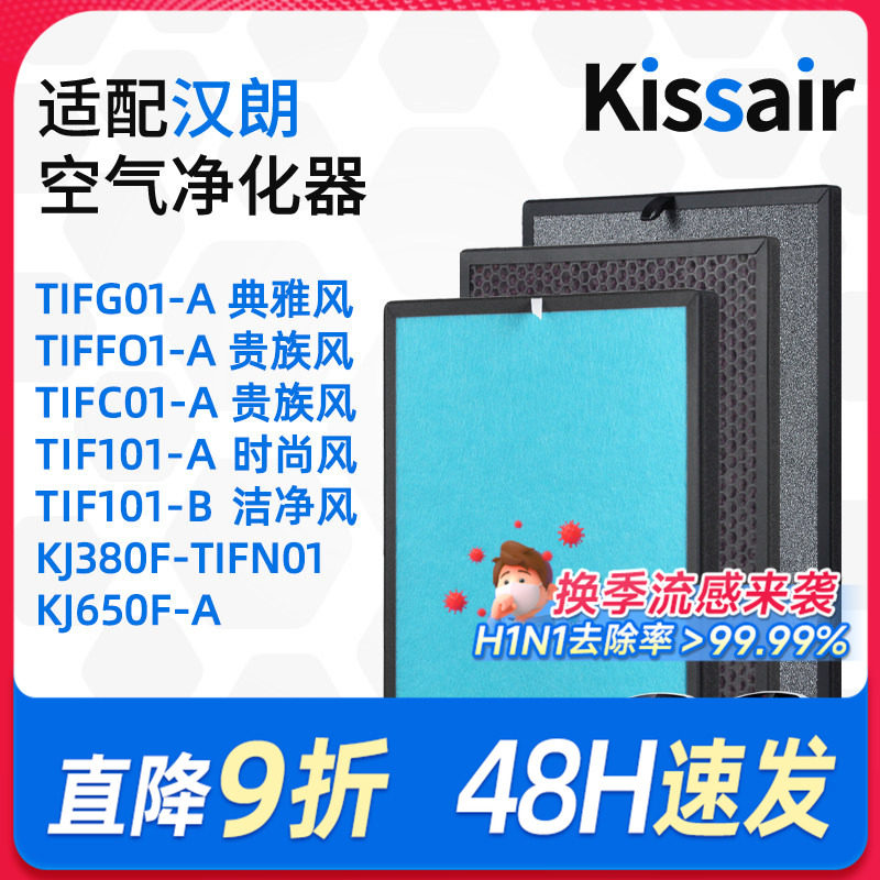 适配德国汉朗空气净化器滤网TIFG01-A/TIFF01-A贵族滤芯TIFC01-B