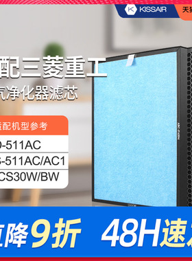 适配三菱重工空气净化器滤网SPD-511AC/SPS-511AC/SPS-511AC1滤芯