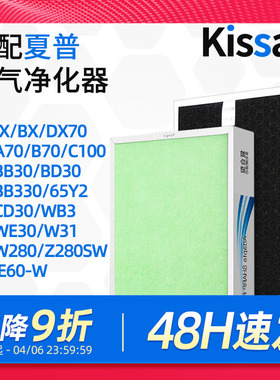 适配夏普空气净化器滤网KC-Z280/KIAX70/BX70过滤芯CE60/WE30/31