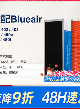 适配blueair滤网布鲁雅尔401/403/410b/450e空气净化器滤芯480i