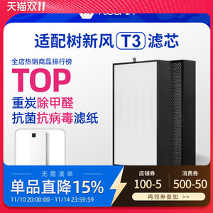 适配树新风空气净化器滤芯T3/T2全效除甲醛霾PM2.5活性炭过滤器网