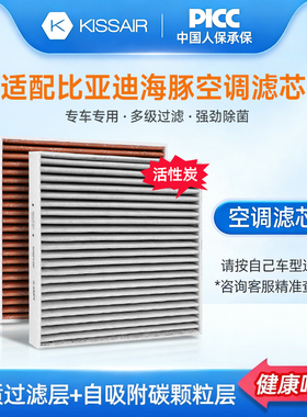 适配比亚迪海豚元PLUS元UP汽车空调滤芯e2/e6/e7e9宋汉秦海豹海狮