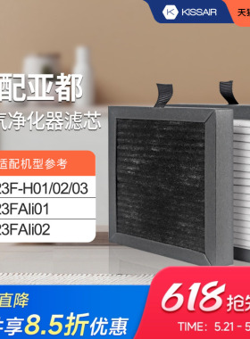 适配亚都车载空气净化器集尘除醛滤网KJ23F-H03/KJ23F-Ali01滤芯