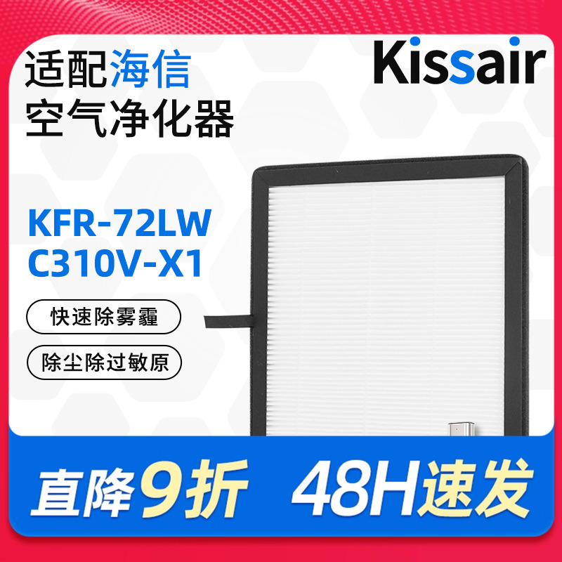 适配海信新风机空调滤芯KFR-72LW/C310V-X1高效过滤网