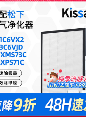 适配松下空气净化器滤芯F-71C6VX2/F-73C6VJD过滤网ZXMS73C/MS71C