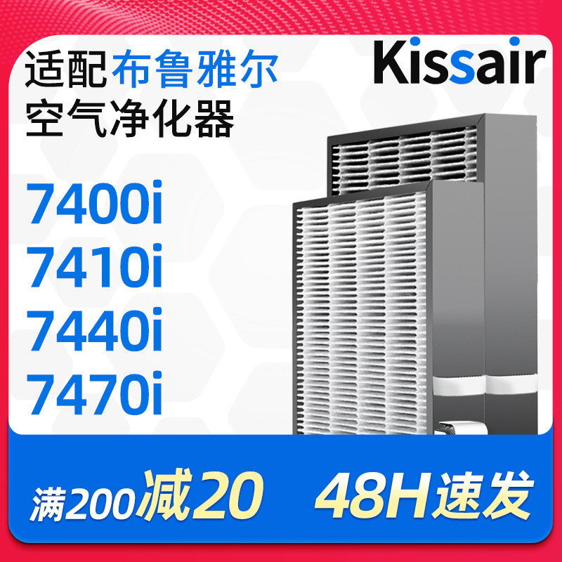 KISSAIR适配Blueair滤网布鲁雅尔空气净化器7400i/7470i/7710滤芯