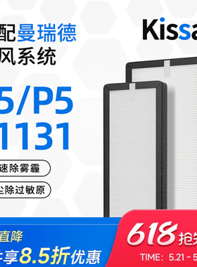 适配曼瑞德新风滤芯S5/P5过滤网有效除pm2.5除尘F1131