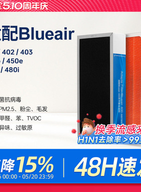 适配blueair滤网布鲁雅尔401/403/410b/450e空气净化器滤芯480i