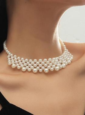 遮甲状腺疤痕项链脖子配饰遮颈纹时尚简约大气百搭短款锁骨饰品女