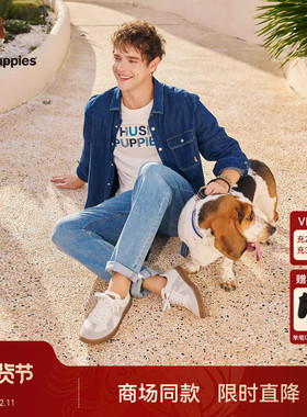 Hush Puppies暇步士真皮德训鞋男鞋2025春秋新款通勤休闲阿甘鞋