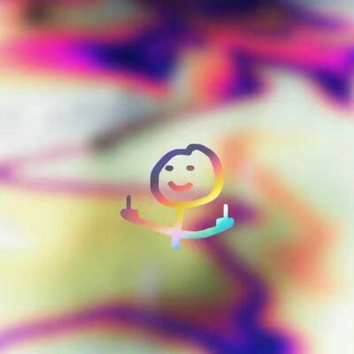 镂空车贴 微笑的小可爱手势 警示汽车防水后风挡玻璃防水贴纸