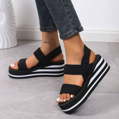 Women's Light Weight Wedge Sandals Open Toe Platform Thick S