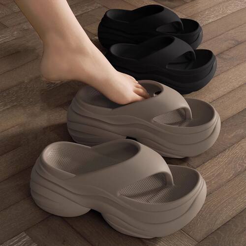 Women's Clip Toe Platform Flip Flops Summer Lightweight Soft