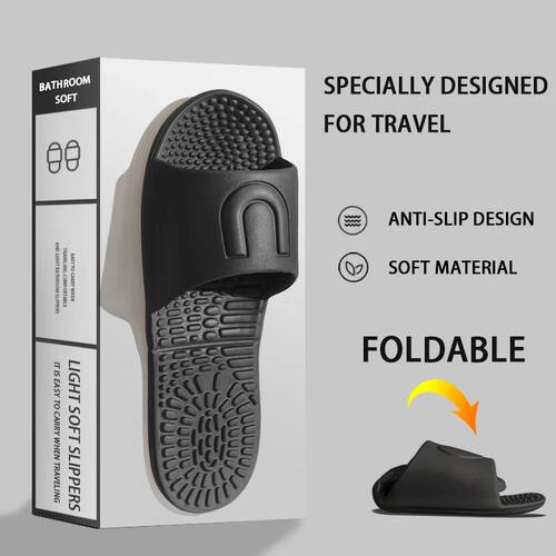 Foldable Portable Men's Slippers Hotel Travel Sandals Home S