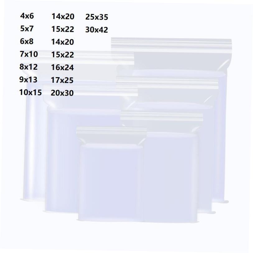Zip Lock Plastic Bags Transparent Packaging Poly Ziplock Bag