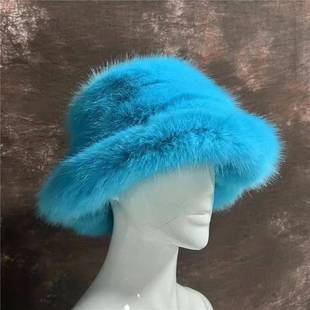 Women Winter Fur Fisherman and Hat Autumn Faux Elegant