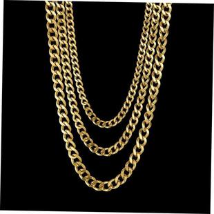 Cuban Link Chain Necklace For Men Woman Basic Stainless