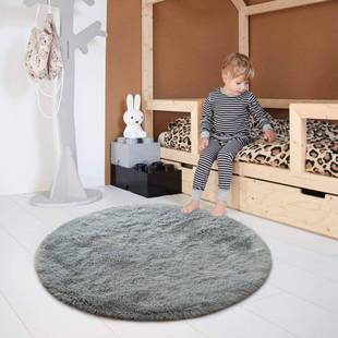 Round Fluffy Area Rug for Bedroom Soft Shaggy Circle