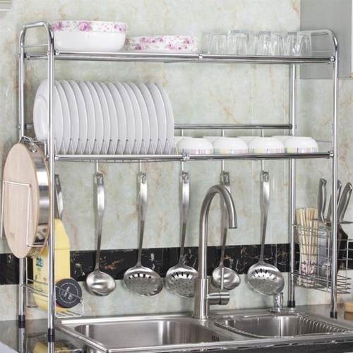 Kitchen shelf, stainless steel sink rack, drain rack, dish