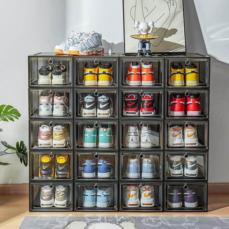 大号透明鞋盒可叠加收纳盒防尘
