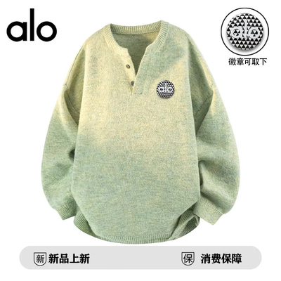 【官方奥特莱斯】品牌折扣情侣秋季V领针织打底衫休闲套头男女毛