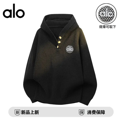 【官方奥特莱斯】品牌折扣 美式复古秋季休闲针织衫连帽套头毛衣