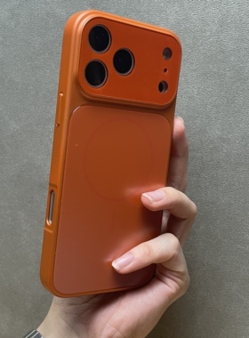 适用苹果17promax磁吸手机壳新款iphone16磨砂玻璃15pro纯色简约14promax大视窗13全包镜头Air防摔男女保护套