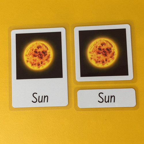 蒙氏教学语言区太空行星三段卡片