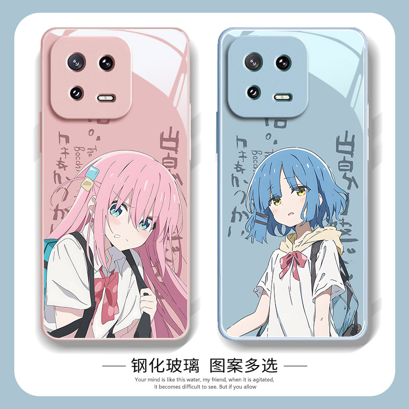 孤独摇滚适用小米17手机壳15pro玻璃14t可爱12s卡通pocof7二次元x6红米note13防摔turbo4创意k80个性x5保护套