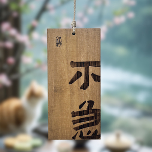 创意茶楼茶室书房空间阳台庭院民宿复古刻字装饰挂牌凉亭书法木牌