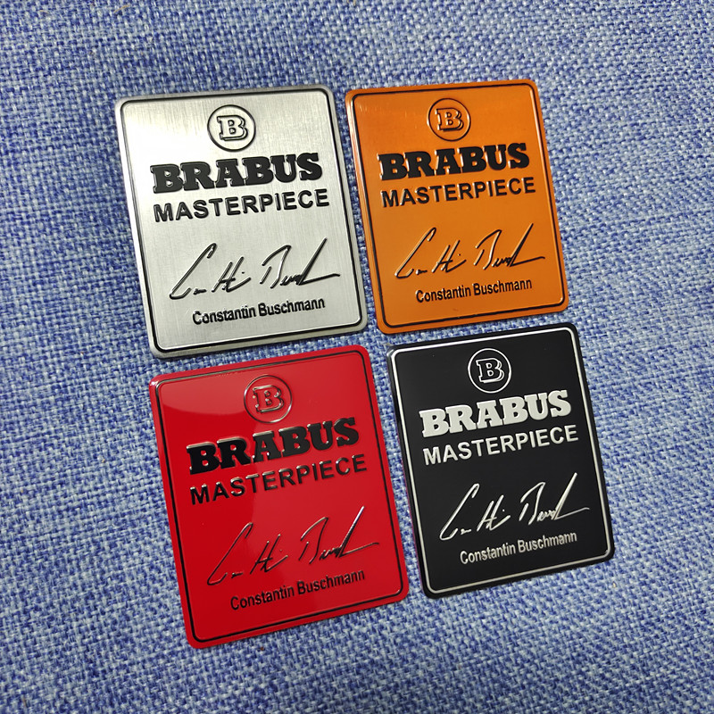 适用奔驰G级C级S级改装巴博斯BARBUS 座椅贴 装饰贴车标铭牌