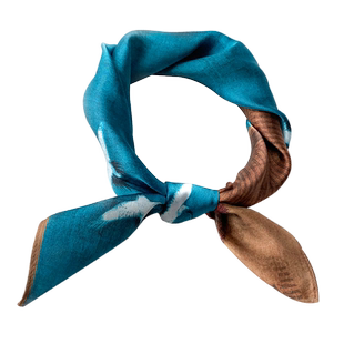 杭州丝绸桑蚕丝小丝巾女百搭宋徽宗瑞鹤图真丝小方巾中国风礼盒装